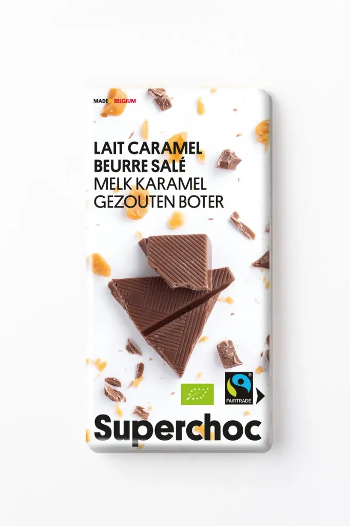 [782] SUPERCHOC - Milk chocolate with caramel & salted butter (70g)